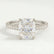 Viola elongated cushion lab diamond shoulder set 18k white gold platinum engagement ring