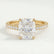 Viola elongated cushion lab diamond shoulder set 18k yellow gold engagement ring