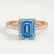 VIOLA - Emerald Blue Lab Diamond 18k Rose Gold Shoulder Set