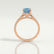 VIOLA - Emerald Blue Lab Diamond 18k Rose Gold Shoulder Set