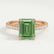 VIOLA - Emerald Green Lab Diamond 18k Rose Gold Shoulder Set