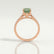 VIOLA - Emerald Green Lab Diamond 18k Rose Gold Shoulder Set