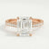 VIOLA - Emerald Lab Diamond 18k Rose Gold Shoulder Set