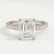VIOLA - Emerald Lab Diamond 18k White Gold Shoulder Set