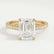 VIOLA - Emerald Lab Diamond 18k Yellow Gold Shoulder Set