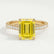 VIOLA - Emerald Yellow Lab Diamond 18k Yellow Gold Shoulder Set
