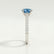 VIOLA - Oval Blue Lab Diamond 950 Platinum Shoulder Set