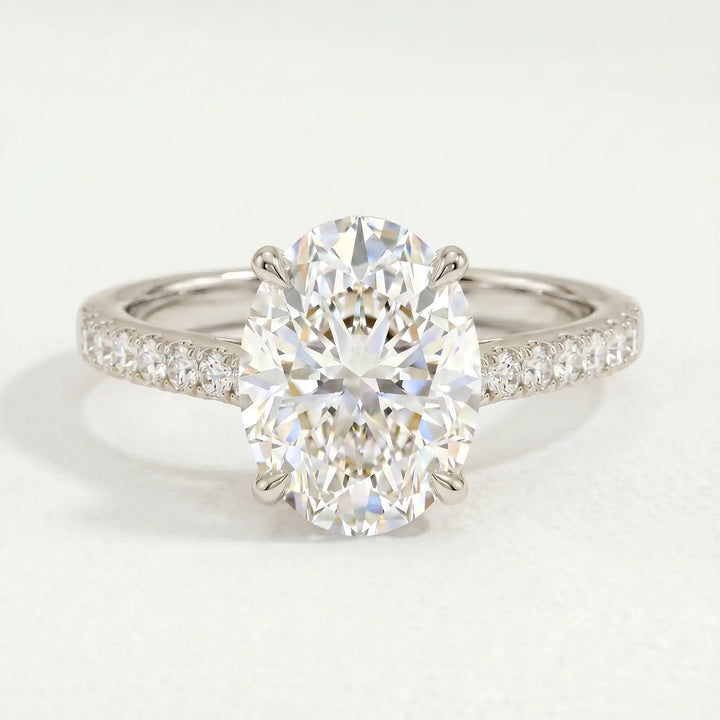VIOLA - Oval Lab Diamond Platinum Shoulder Set