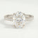 Viola oval lab diamond shoulder set 18k white gold platinum engagement ring