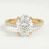 Viola oval lab diamond shoulder set 18k yellow gold engagement ring