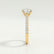 Viola oval lab diamond shoulder set 18k yellow gold engagement ring