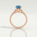 VIOLA - Pear Blue Lab Diamond 18k Rose Gold Shoulder Set