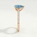 VIOLA - Pear Blue Lab Diamond 18k Rose Gold Shoulder Set