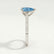VIOLA - Pear Blue Lab Diamond Platinum Shoulder Set