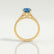 VIOLA - Pear Blue Lab Diamond 18k Yellow Gold Shoulder Set