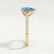 VIOLA - Pear Blue Lab Diamond 18k Yellow Gold Shoulder Set