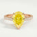 VIOLA - Pear Yellow Lab Diamond 18k Rose Gold Shoulder Set