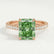 VIOLA - Radiant Green Lab Diamond 18k Rose Gold Shoulder Set