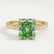 VIOLA - Radiant Green Lab Diamond 18k Yellow Gold Shoulder Set