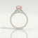VIOLA - Radiant Pink Lab Diamond 18k White Gold Shoulder Set