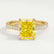 VIOLA - Radiant Yellow Lab Diamond 18k Yellow Gold Shoulder Set