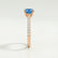 VIOLA - Round Blue Lab Diamond 18k Rose Gold Shoulder Set