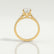 Viola round lab diamond shoulder set 18k yellow gold engagement ring