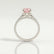 VIOLA - Round Pink Lab Diamond 18k White Gold Shoulder Set