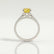 VIOLA - Round Yellow Lab Diamond 18k White Gold Shoulder Set