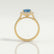 VIOLETTE - Cushion Blue Lab Diamond 18k Yellow Gold Halo Ring