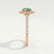 VIOLETTE - Cushion Green Lab Diamond 18k Rose Gold Halo Ring