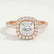 VIOLETTE - Cushion Lab Diamond 18k Rose Gold Halo