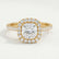 VIOLETTE - Cushion Lab Diamond 18k Yellow Gold Halo