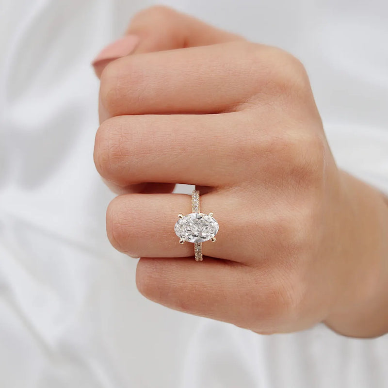 Raised diamond engagement ring discount