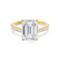VIOLA - Emerald Lab Diamond 18k Yellow Gold Shoulder Set