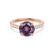 VIOLA - Round Alexandrite Solitaire Engagement Ring 18k Rose Gold