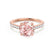VIOLA - Round Champagne True Sapphire Solitaire Engagement Ring 18k Rose Gold