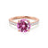 VIOLA - Round Pink Sapphire Solitaire Engagement Ring 18k Rose Gold