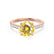VIOLA - Round Yellow Sapphire Solitaire Engagement Ring 18k Rose Gold