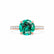 VIOLA - Round Emerald Solitaire Engagement Ring 18k Rose Gold