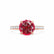 VIOLA - Round Ruby Solitaire Engagement Ring 18k Rose Gold