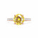 VIOLA - Round Yellow Sapphire Solitaire Engagement Ring 18k Rose Gold