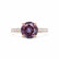 VIOLA - Round Alexandrite Solitaire Engagement Ring 18k Rose Gold
