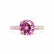 VIOLA - Round Pink Sapphire Solitaire Engagement Ring 18k Rose Gold