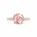 VIOLA - Round Champagne True Sapphire Solitaire Engagement Ring 18k Rose Gold