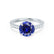 VIOLA - Round Blue Sapphire Solitaire Engagement Ring 950 Platinum