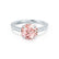 VIOLA - Round Champagne True Sapphire Solitaire Engagement Ring 18k White Gold