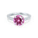 VIOLA - Round Pink Sapphire Solitaire Engagement Ring 950 Platinum