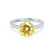 VIOLA - Round Yellow Sapphire Solitaire Engagement Ring 950 Platinum