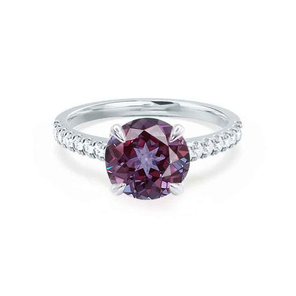 VIOLA - Chatham® Round Alexandrite Solitaire Engagement Ring 950 Platinum